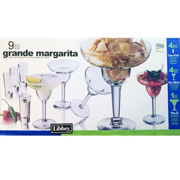 Libbey Grande Margarita Party Set of 9 - New in Box